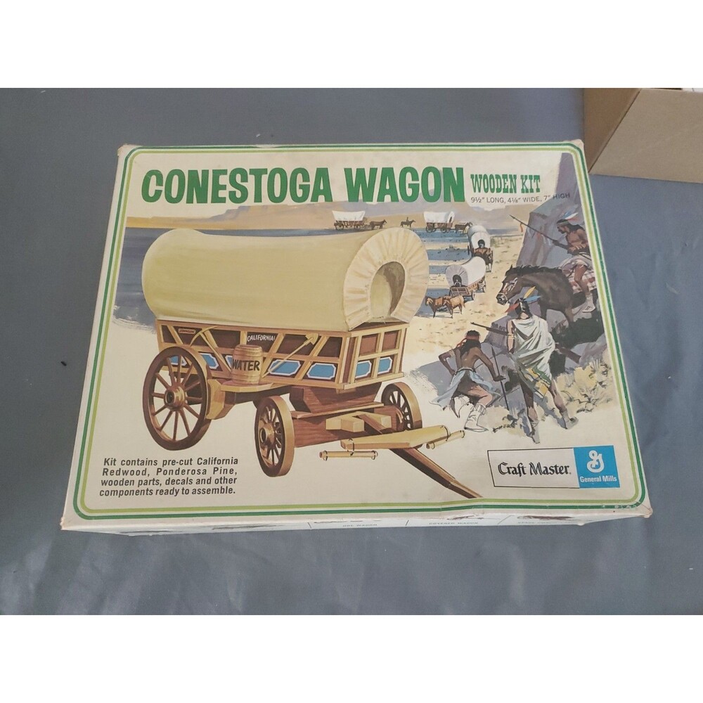 Vintage Craft Masters Conestoga Wagon Wagons of the Old West Wooden Kit